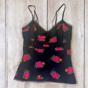 Betsey Johnson New York Vintage Betsey Blooms Bustier Cami-XS